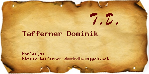 Tafferner Dominik névjegykártya